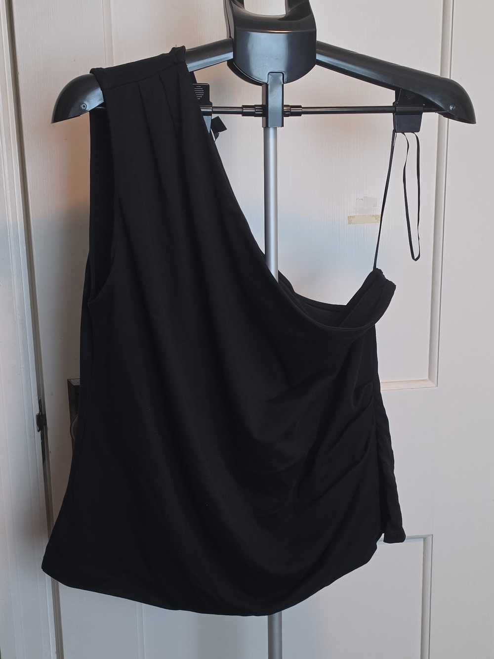 Ann Taylor Asymetrical Black Sleeveless Top